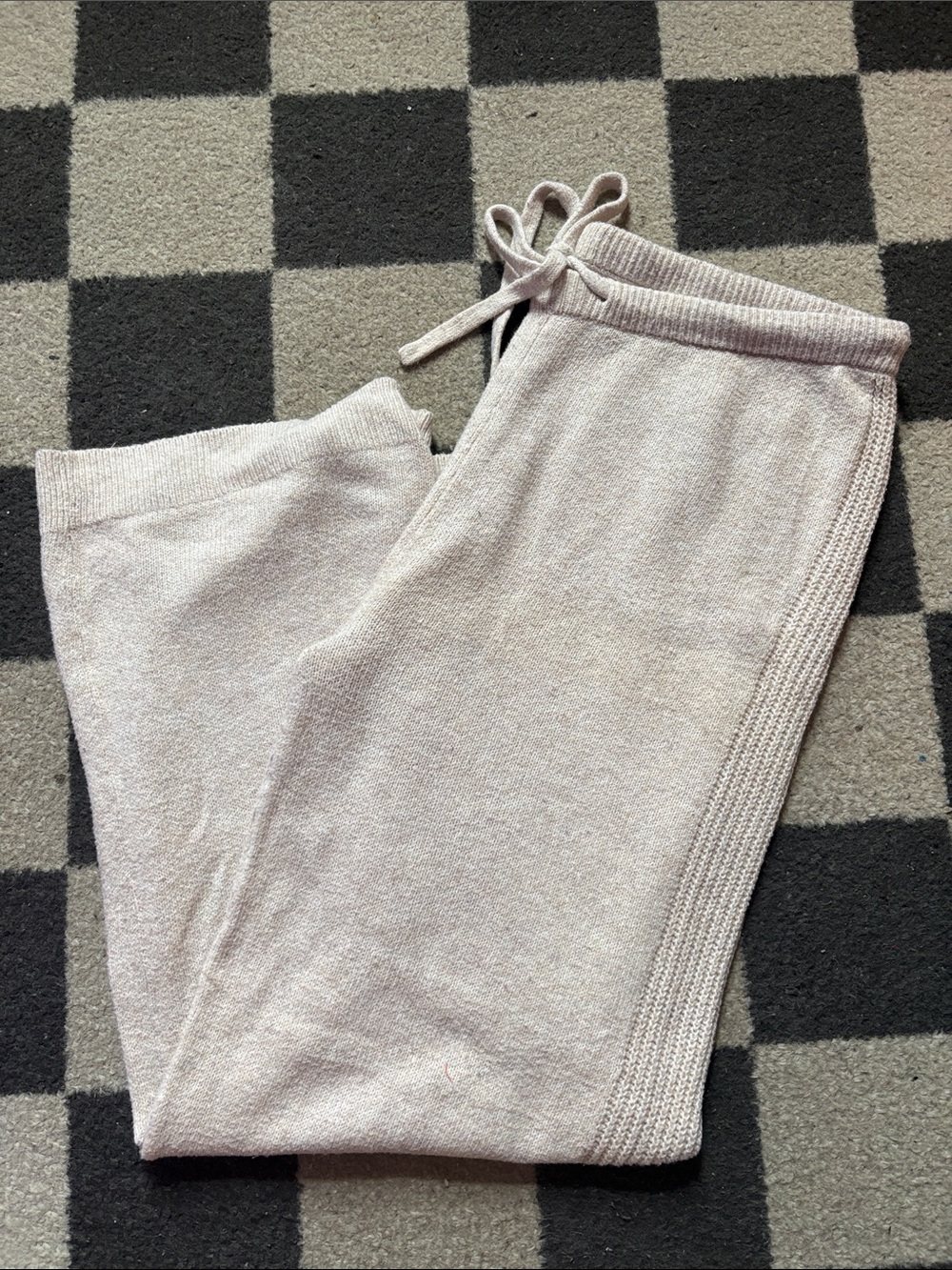 Auden Soft Light Cream Knit Sleep pants
